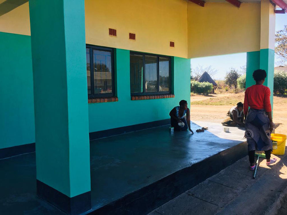 Aid project school building in Zambia